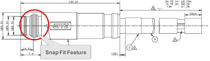 TE Connectivity Faisceaux de câbles torsadés 5 broches M8 B-Code